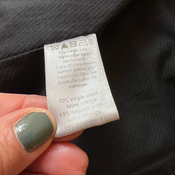 JOSEPH Black wool & cashmere modern pea coat size IT 40 or US 8 EUC - Picture 10 of 10